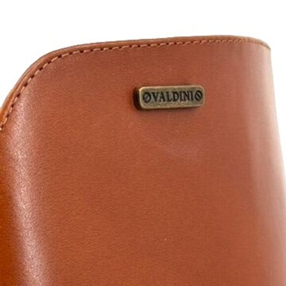 Valdini Womens Daelin Black Brown Leather Boots riding style Block Heel size 9 - Picture 4 of 16